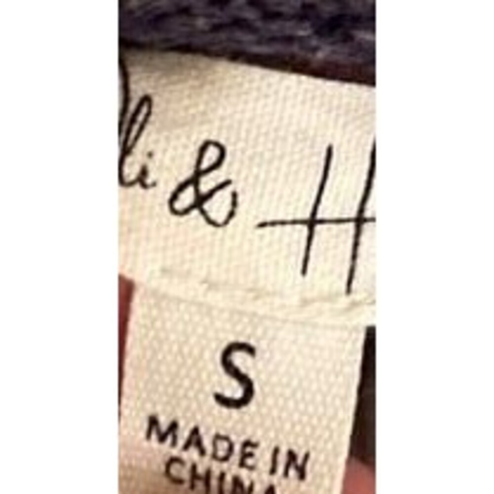 Oli & Hali top Peace sign oversized Sweater OLI HALI pockets plaid NWOT blue new - Picture 12 of 12